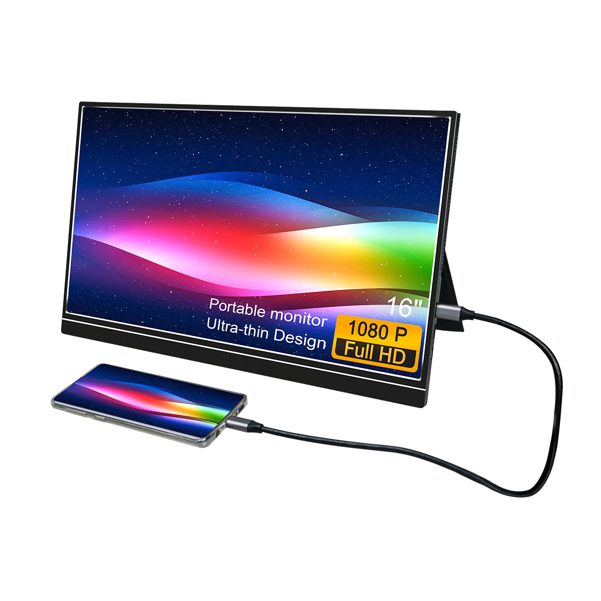 LCD USB 300cd/M2 1W 16 Inch Touchscreen Monitor 1920x1080