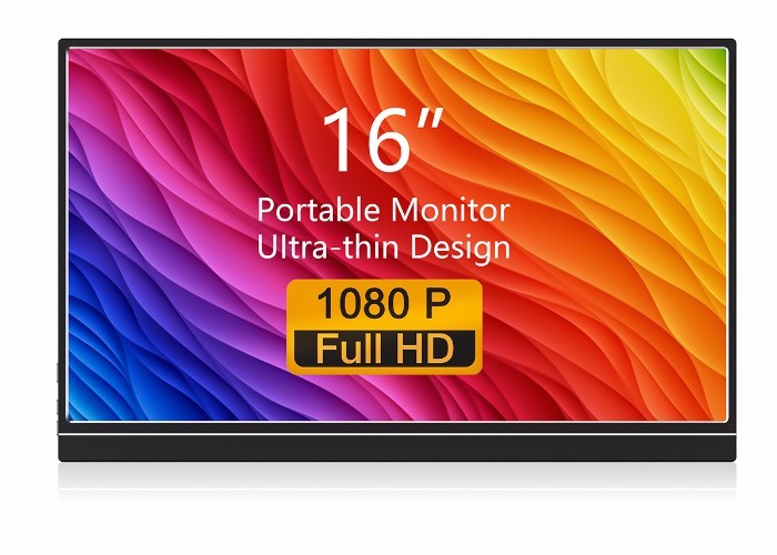 Ultra Slim 16 Inch Metal Housing 1080P Full HD HDR Portable Monitor
