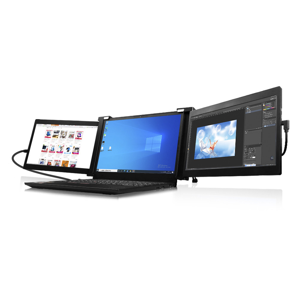 250cd/m2 10.1&quot; IPS Laptop Portable Monitor Dual Screen For Mac